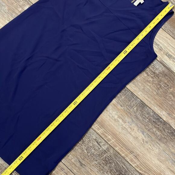 LOFT Gorgeous Dark Purple Shift Halter Dress Size 14 - Picture 5 of 8